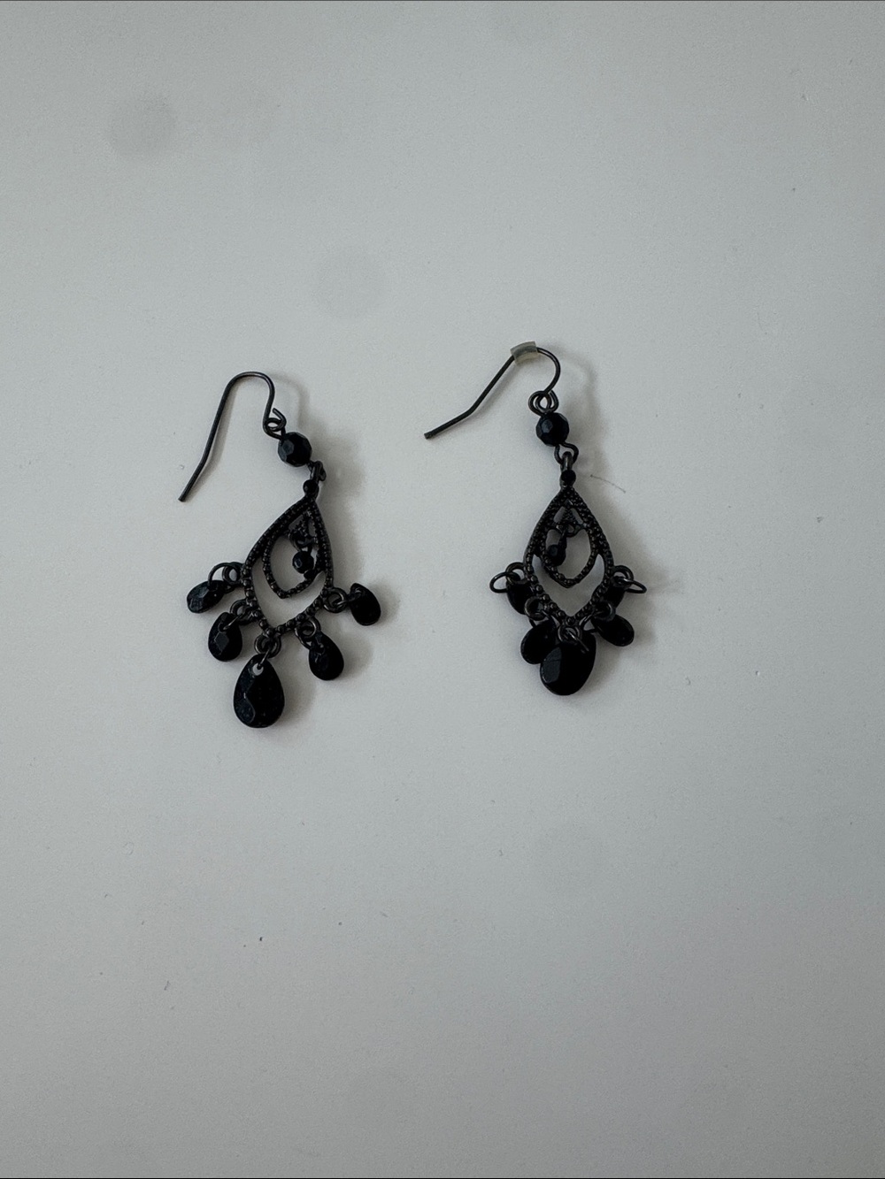 Kohl's Black Filigree Teardrop Dangle Earrings